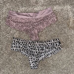 Victoria's Secret XO Print and Lace Panty Set